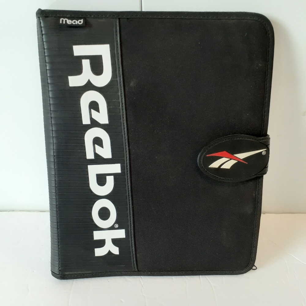 Vintage 1997 Reebok Folio Notebook Holder With Vintage Notebook